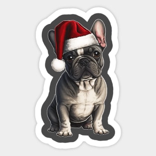 Santa French Bulldog Sticker